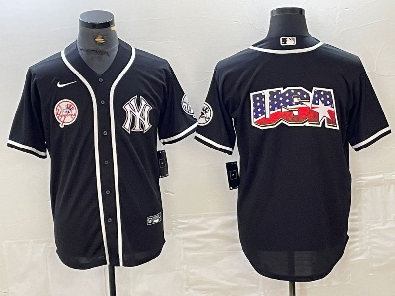 Men New York Yankees Blank Black Second generation joint name Nike 2024 MLB Jersey style 21
